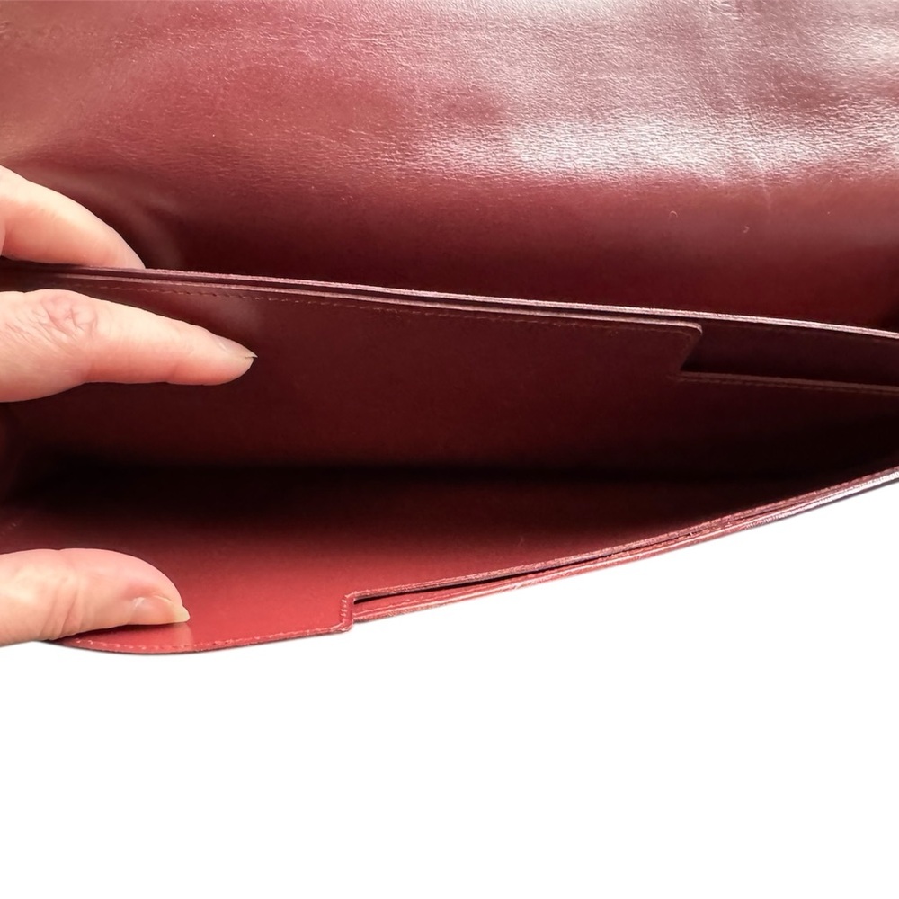 Cartier Must de Cartier Bodreaux Vintage Leather Clutch - Picture 6 of 9